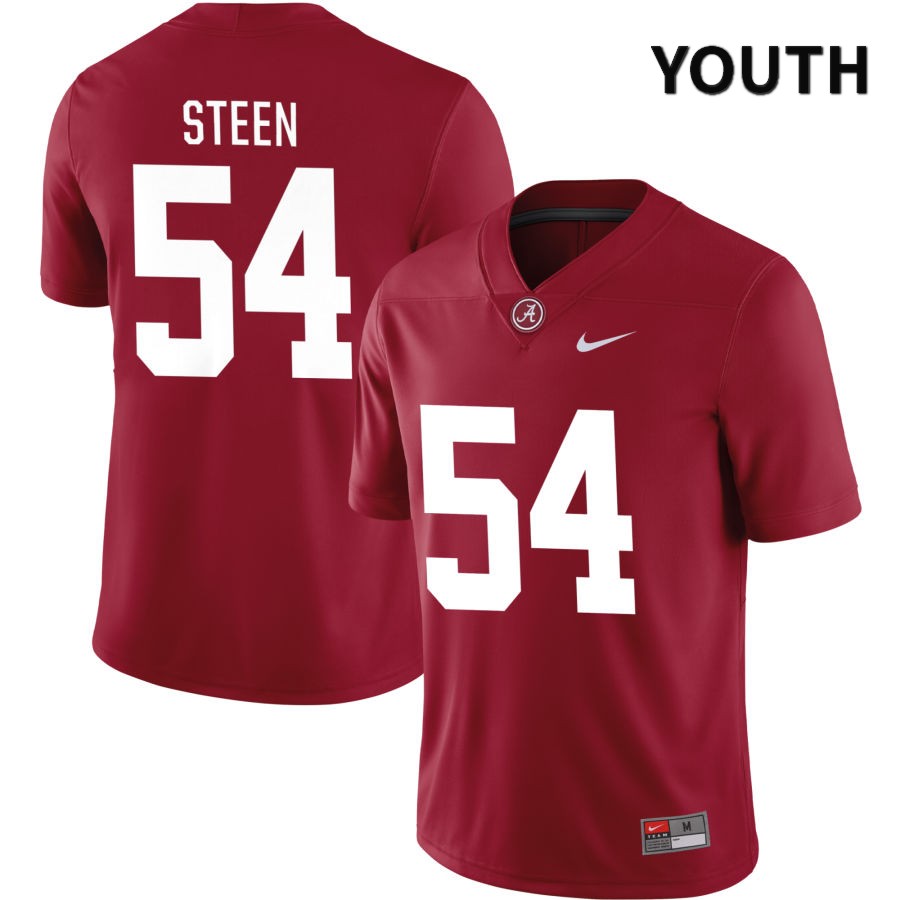 Alabama Crimson Tide Youth Tyler Steen #54 NIL Crimson 2022 NCAA Authentic Stitched College Football Jersey RC16J45PL
